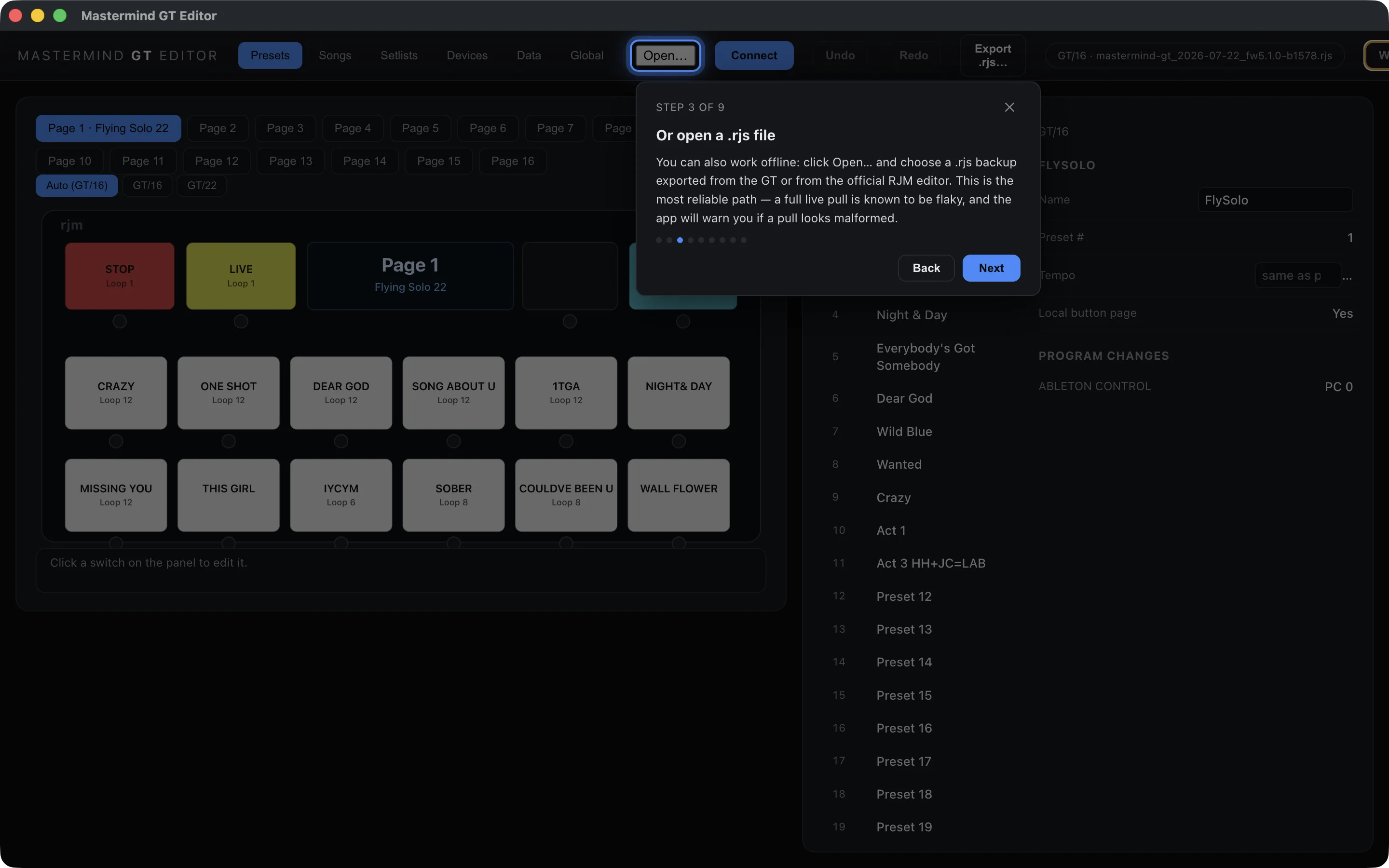 Mastermind guided walkthrough on Mac